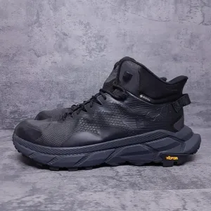 HOKA One One Trail Code GTX Gore-Tex Hiking Boots Mens Size 11.5 D Triple Black