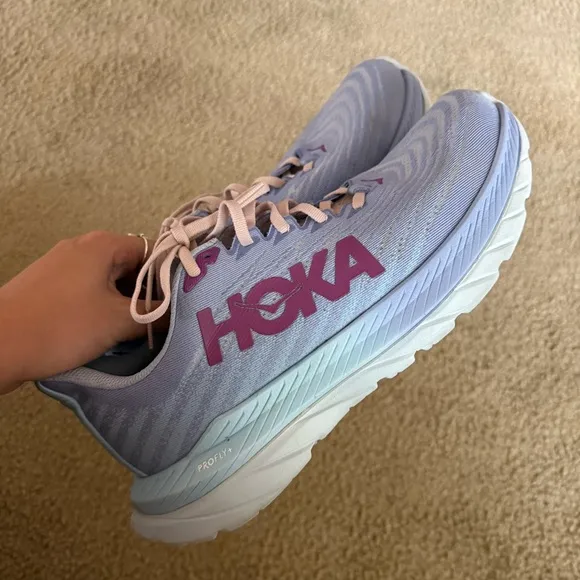Hoka One One Womens Mach 5 Purple Sport Athletic Running &amp; Training Shoes
