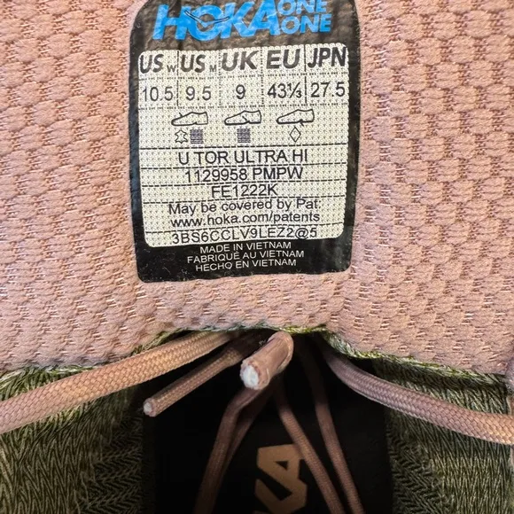 HOKA One U TOR ULTRA HI US 9.5M/10.5W
