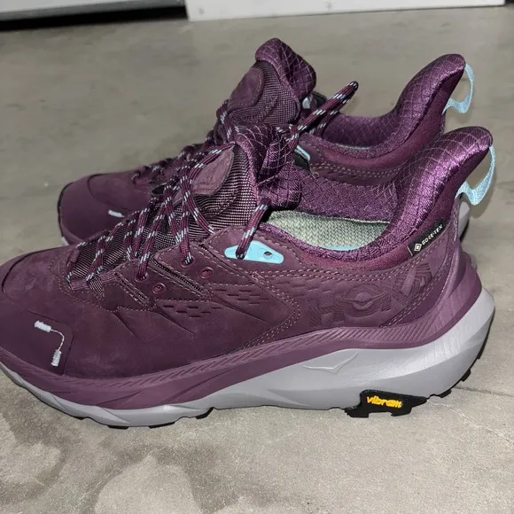 HOKA W KAHA 2 LOW GTX Low Hiking Boots Waterproof GRAPE WINE UNISEX 8 1/2 /40EU