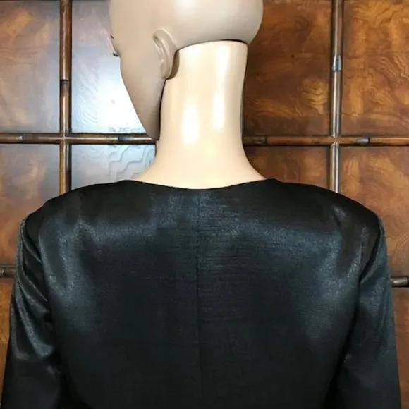 House of Harlow 1960 x Revolve Noir Viviana Satin Feather Wrap Belted Jacket