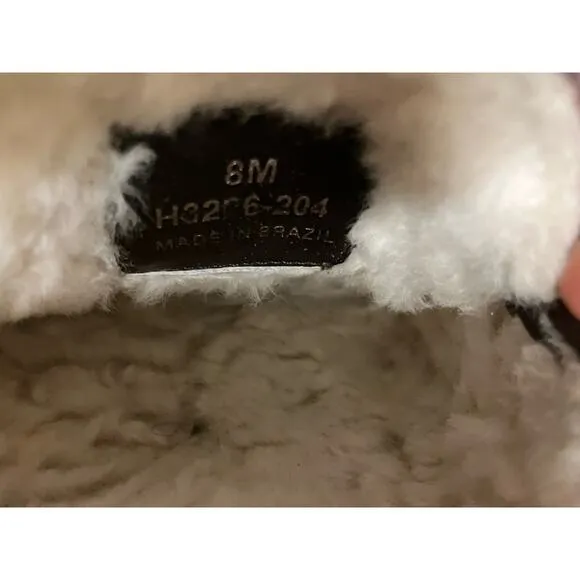 H.S. Trask Leather Moccasins Sz 8 Mens Fur (Sheep?) Lined, Tassels, Slip On, VTG