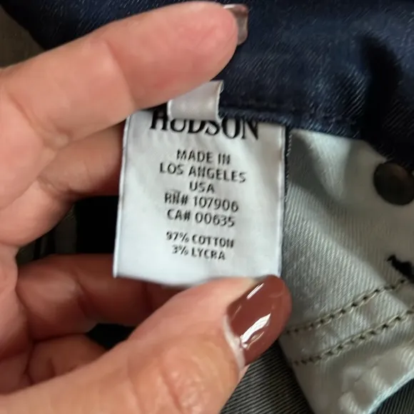 Hudson lightweight low rise dark blue sz 28 skinny jeans cotton Lycra blend