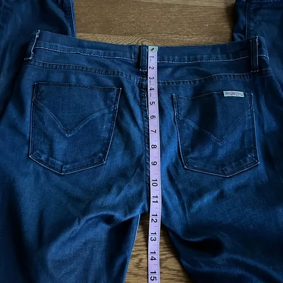 Hudson lightweight low rise dark blue sz 28 skinny jeans cotton Lycra blend