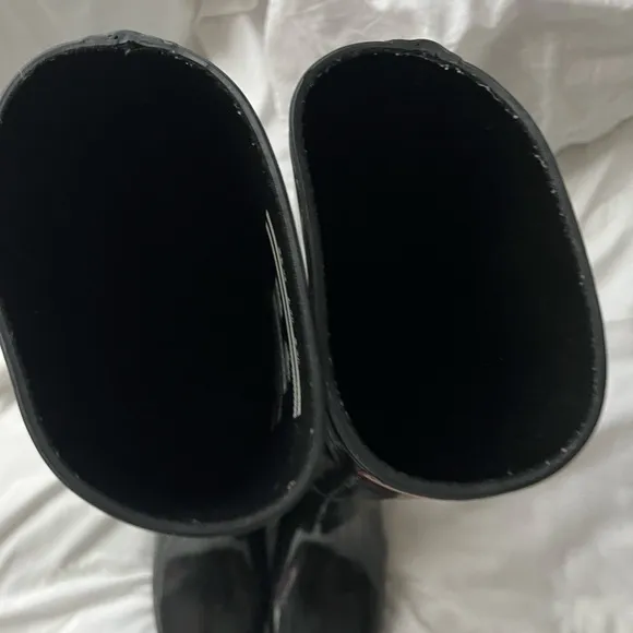 Hunter Boots Women's Original Tall Rain Boots Shine Black Size 7