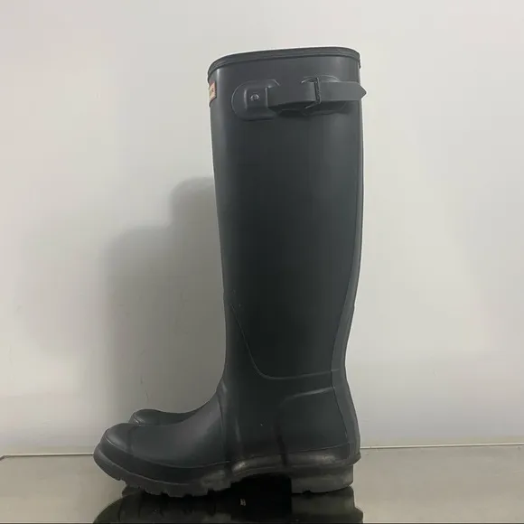 Hunter Original Tall Matte Rain Boots in Color Black