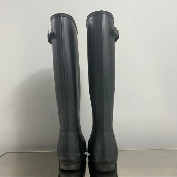 Hunter Original Tall Matte Rain Boots in Color Black