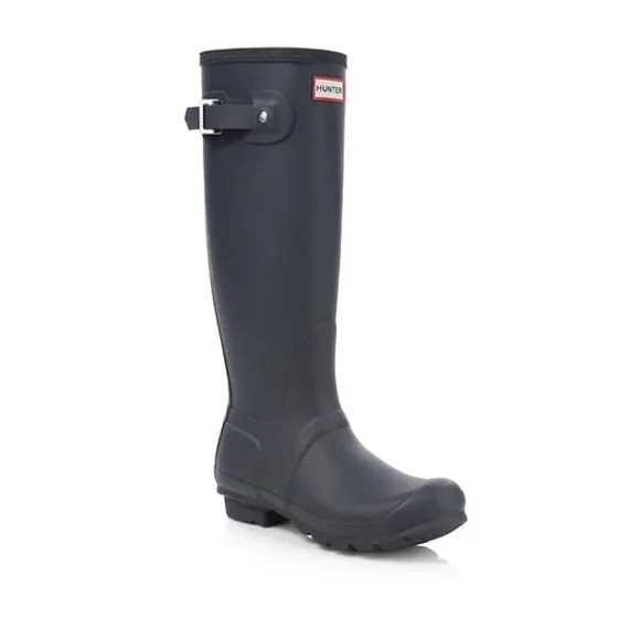 Hunter Original Tall Matte Rain Boots in Color Black