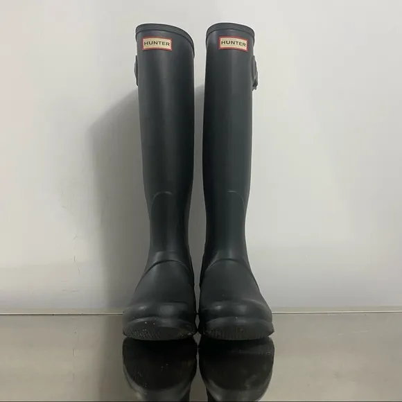 Hunter Original Tall Matte Rain Boots in Color Black