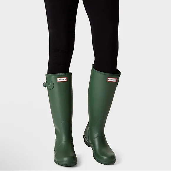 Hunter Original Tall Rain Boots Matte Green Women’s Size 9