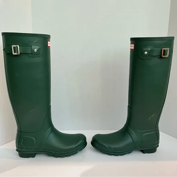 Hunter Original Tall Rain Boots Matte Green Women’s Size 9