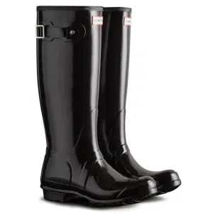 HUNTER Refined Tall Gloss Waterproof Rain Boot (Women) Size 7