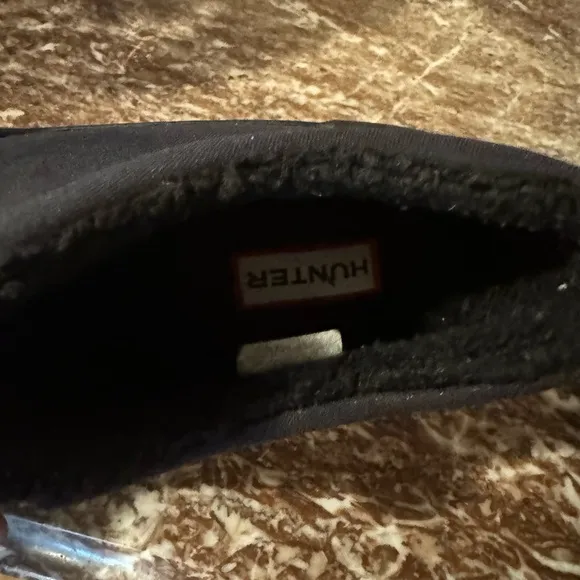 Hunter slip on fleece lined shoes