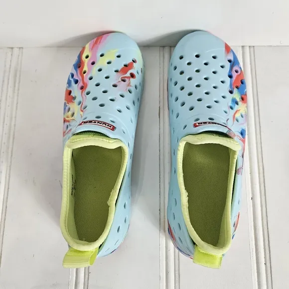 Hunter Water Shoes Womens Size 36 Blue Multicolored Marble Removable  Liner