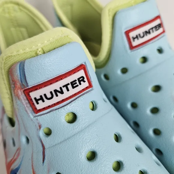 Hunter Water Shoes Womens Size 36 Blue Multicolored Marble Removable  Liner