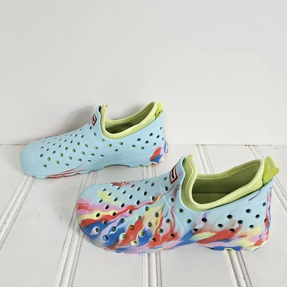 Hunter Water Shoes Womens Size 36 Blue Multicolored Marble Removable  Liner