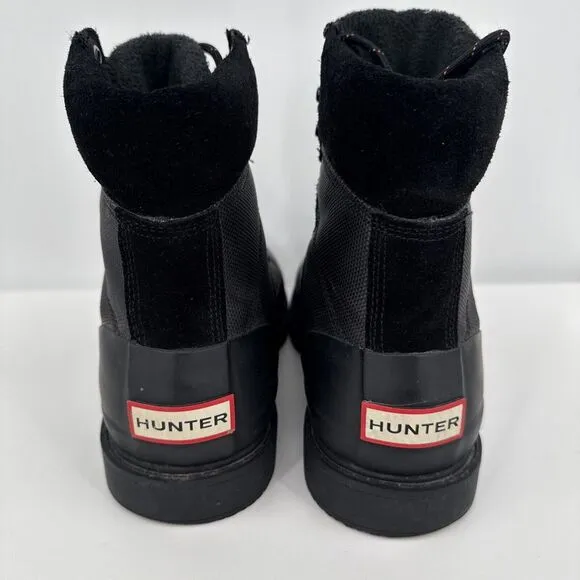 Hunter Waterproof Commando Boots, Black, Mens‎ US 8 EUC