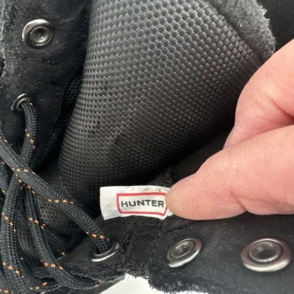 Hunter Waterproof Commando Boots, Black, Mens‎ US 8 EUC