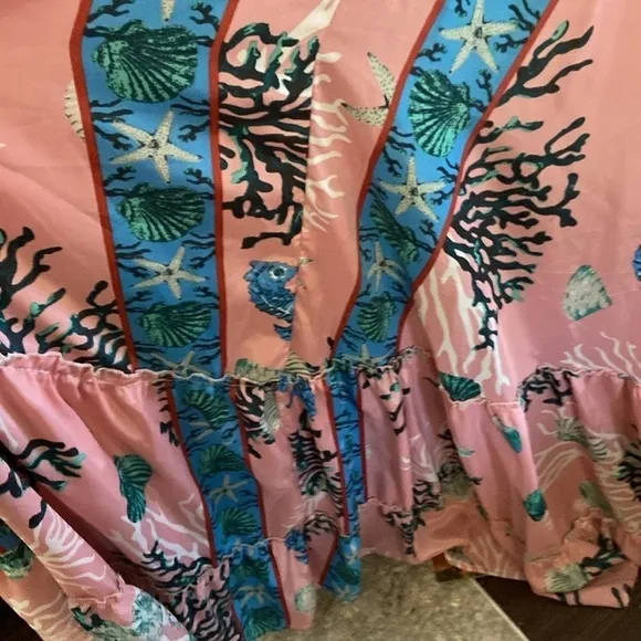 I want to be a mermaid so bad ZURY gorgeous seaside silk maxi dress