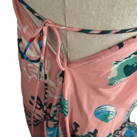 I want to be a mermaid so bad ZURY gorgeous seaside silk maxi dress