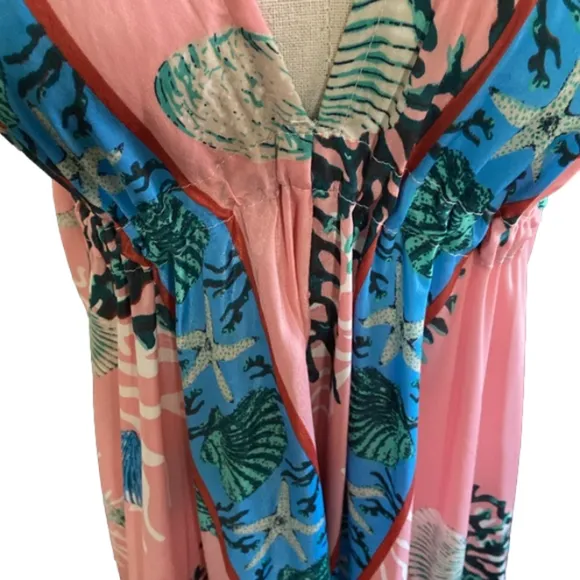 I want to be a mermaid so bad ZURY gorgeous seaside silk maxi dress
