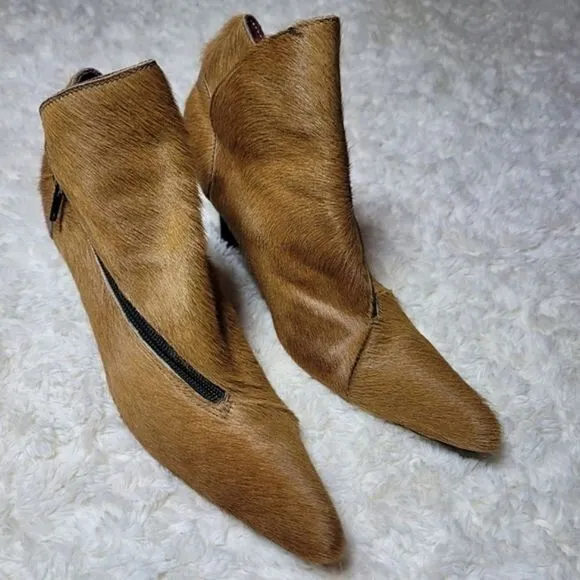 IINZANT RARE Vintage Pony Fur Tan Booties