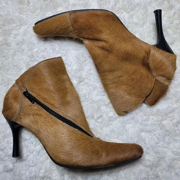 IINZANT RARE Vintage Pony Fur Tan Booties