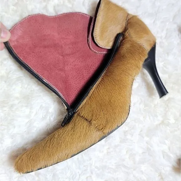 IINZANT RARE Vintage Pony Fur Tan Booties