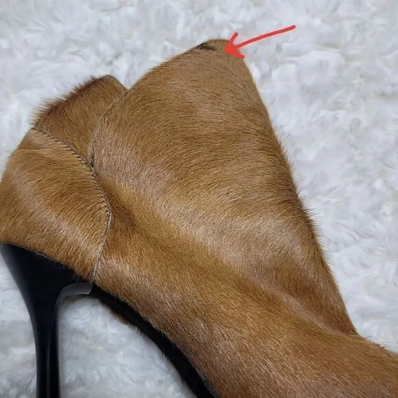 IINZANT RARE Vintage Pony Fur Tan Booties