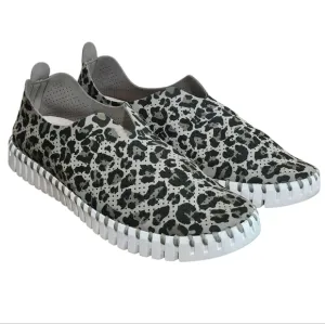 Ilse Jacobsen Hornbaek Tulip Leopard Print Eco-Friendly Slip-On Shoes - Size 38