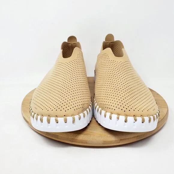 Ilse Jacobsen Tulip Shoes Women 40 Tan Slip On Comfort Sneakers Flat Loafer
