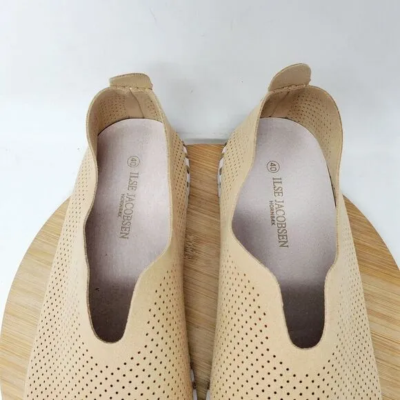 Ilse Jacobsen Tulip Shoes Women 40 Tan Slip On Comfort Sneakers Flat Loafer