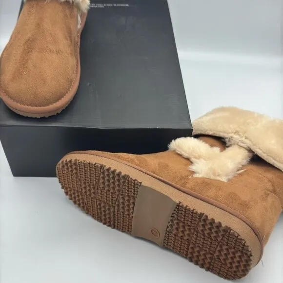 I.N.C. Big Girls Witty Faux Fur Boots, booties, shoes chestnut