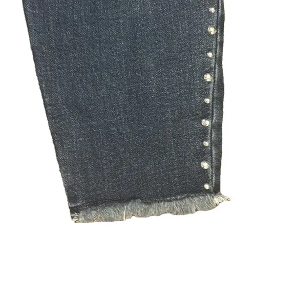 INC Skinny Leg Studded Jeans with Raw Hem Sz 4