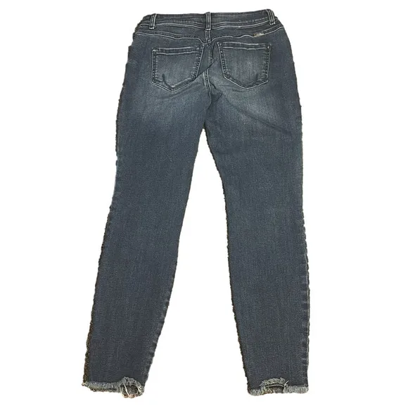 INC Skinny Leg Studded Jeans with Raw Hem Sz 4