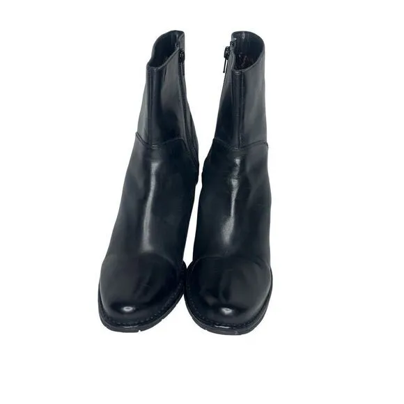 Indigo Saunter Black Leather Ankle Boots Size 11