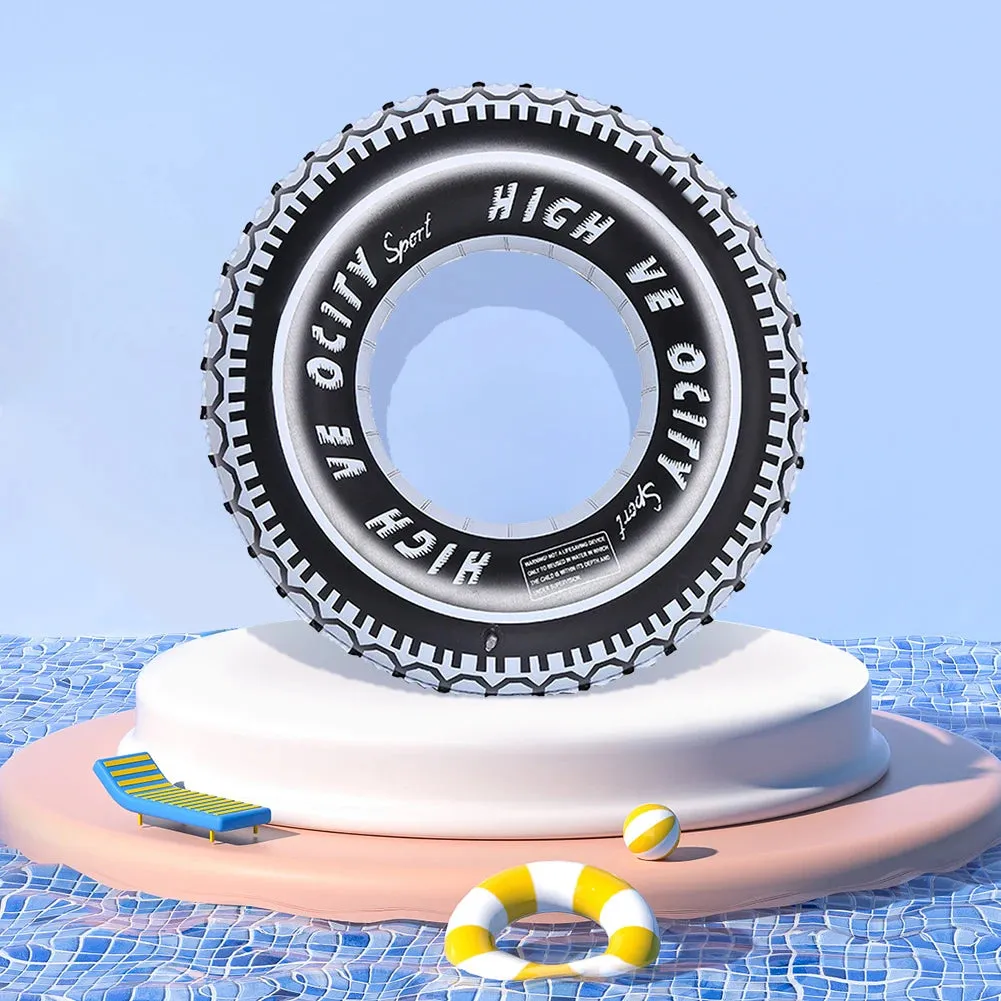 Inflatable Pool Float Circle Swimming Ring for Kids Adults Tire Pattern Summer Swimming Float Air Mattress Beach Party Pool Toys