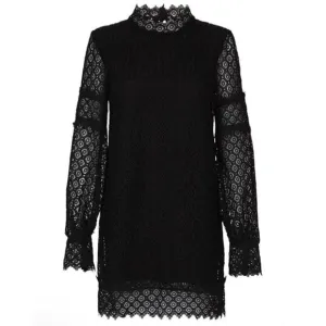 Iro Kara Black Eyelet Lace Dress