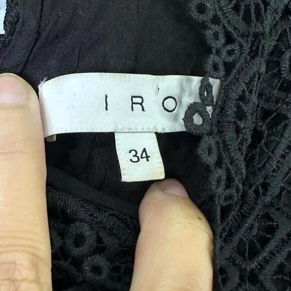 Iro Kara Black Eyelet Lace Dress