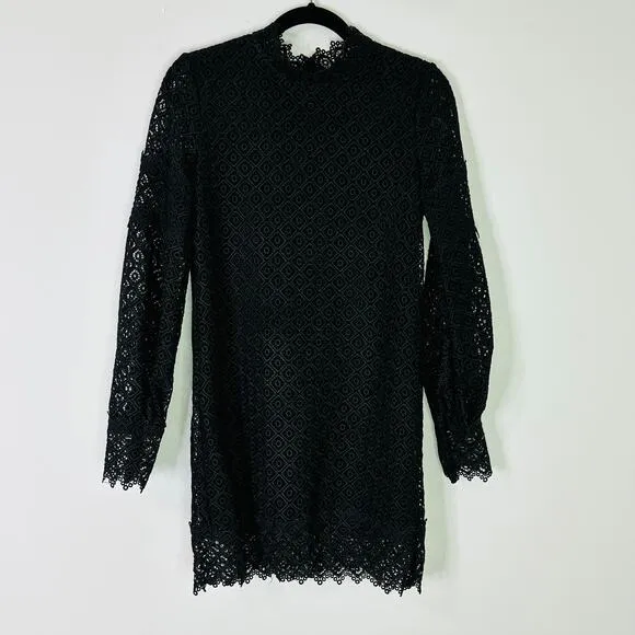 Iro Kara Black Eyelet Lace Dress