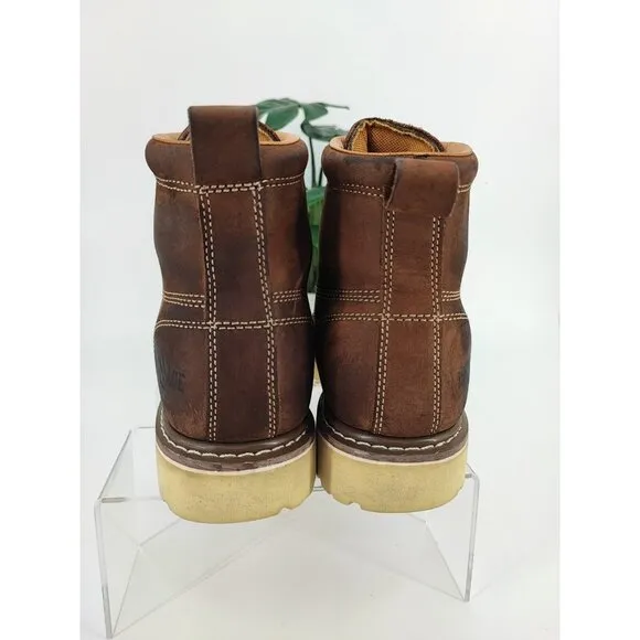 Iron Age Solidifier Men's Waterproof Brown Leather Boots Size 9.5W US