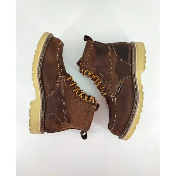 Iron Age Solidifier Men's Waterproof Brown Leather Boots Size 9.5W US