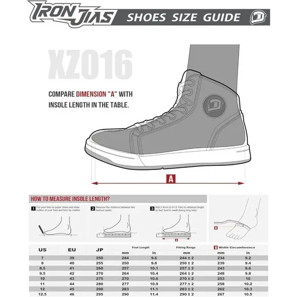 IRON JIA'S Men's Breathable Protective Motorcycle Shoes - Grey Size 10 (1346)