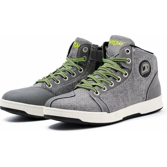 IRON JIA'S Men's Breathable Protective Motorcycle Shoes - Grey Size 10 (1346)