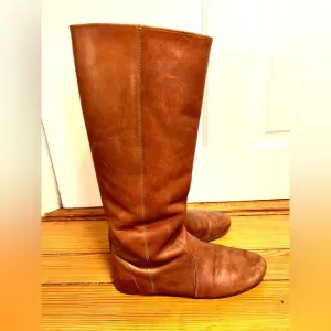Isabel Marant Étoile Cluster knee-high boots in brown leather 7.5