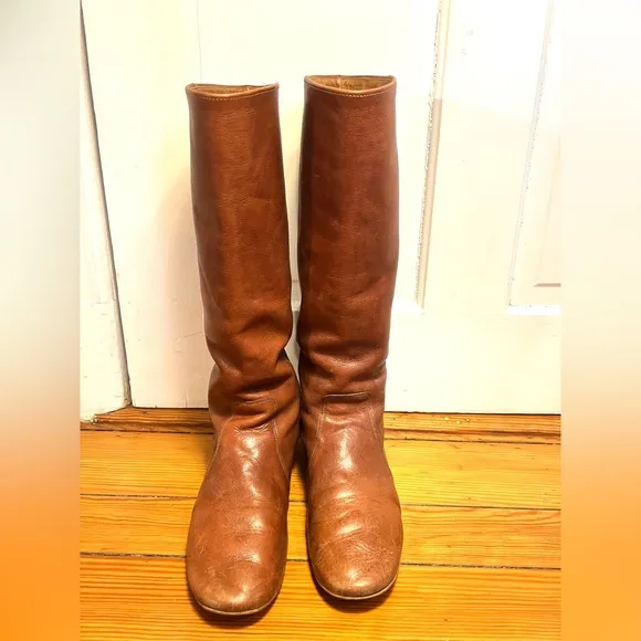 Isabel Marant Étoile Cluster knee-high boots in brown leather 7.5