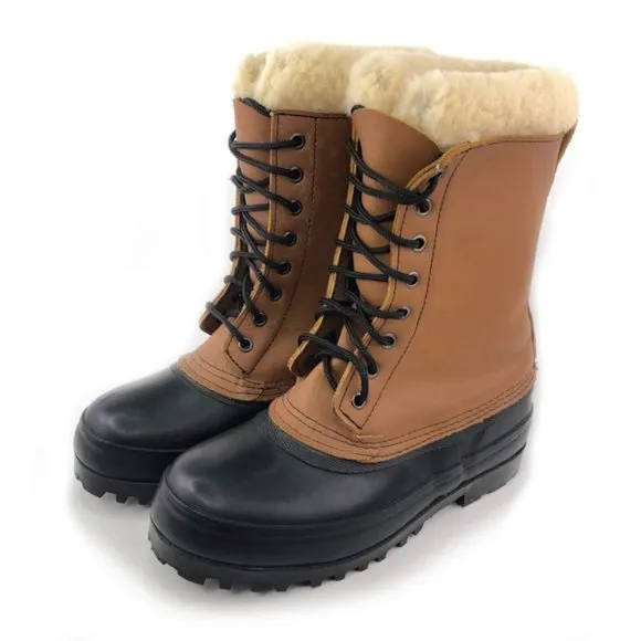 J. Crew Brown Leather Waterproof Winter Boots 8