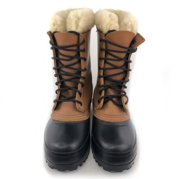 J. Crew Brown Leather Waterproof Winter Boots 8