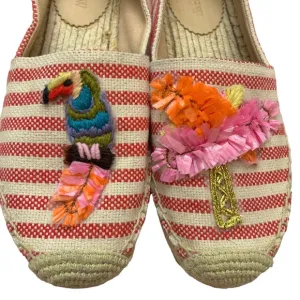 J. Crew Raffia Parrot Palm Espadrilles