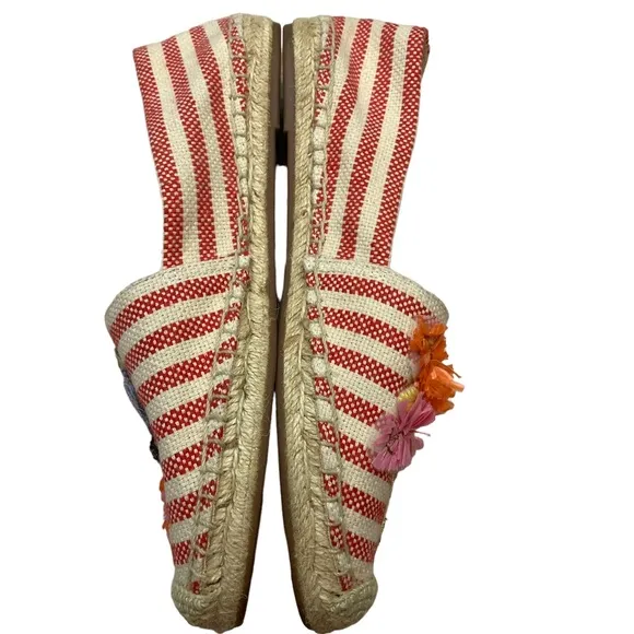 J. Crew Raffia Parrot Palm Espadrilles